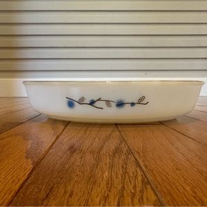 Vintage Dynaware Pyrex Branch and Pine Cone Oval Dishware